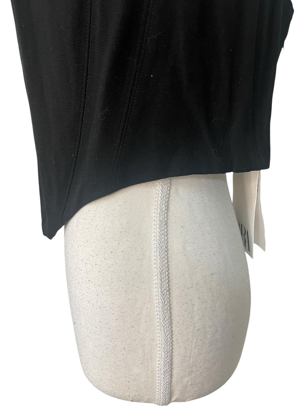 Zara Collection Jacquard Corset Bodysuit Top Black - Picture 8 of 16